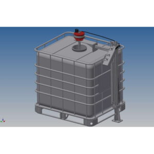 Pneumatické míchadlo s pneumatickým zdvihem a diskem typ ECO LINE 14 Nm pro kontejnery 1000 litrů