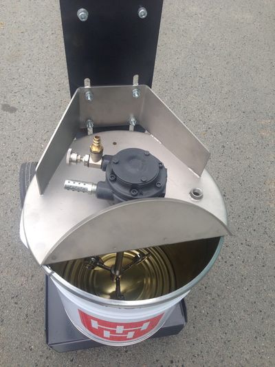 Pneumatické míchadlo s mechanickým zdvihem a krytem typ AR 4 Nm/1,75 kW pro nádoby 10 až 30 litrů - Obrázek 5