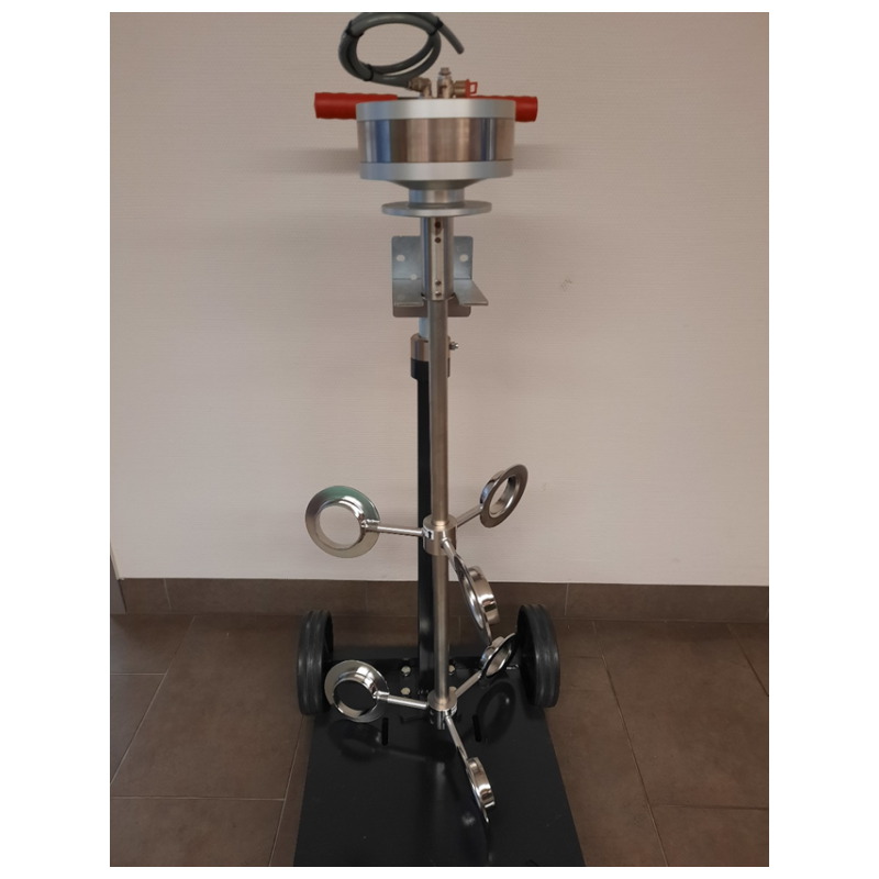 Pneumatické míchadlo s pneumatickým zdvihem, 2 disky a krytem typ ECO LINE 28 Nm pro sudy 120–200 litrů